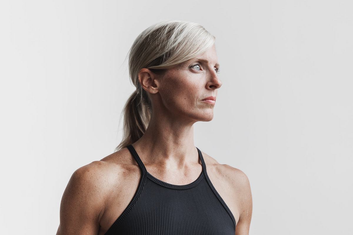 Nobull Halter Crop Ribbed Women's Tank Tops Black | Australia (ZP7859)